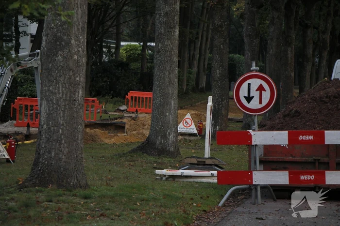 Gasleiding geraakt bij graafwerkzaamheden