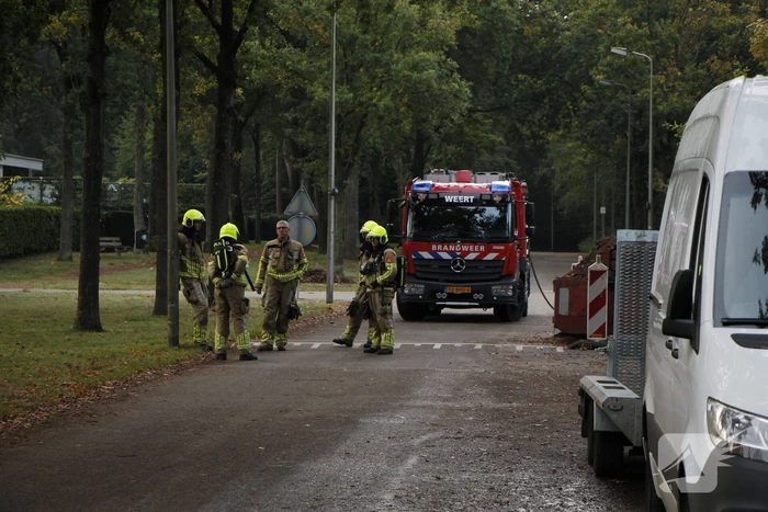 Gasleiding geraakt bij graafwerkzaamheden