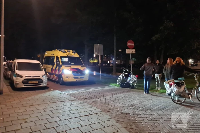 Fietser remt en slaat over de kop
