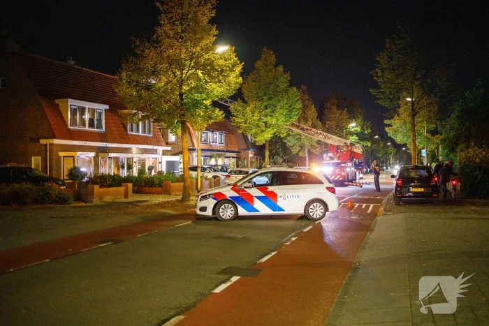 Brand in schoorsteen van woning