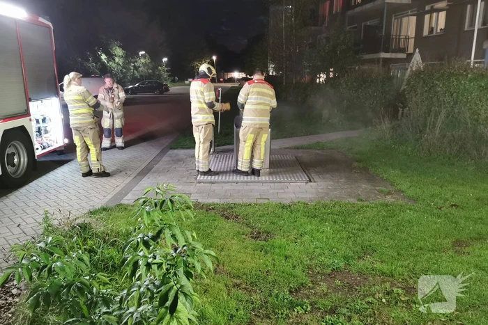 Flinke brand in ondergrondse container