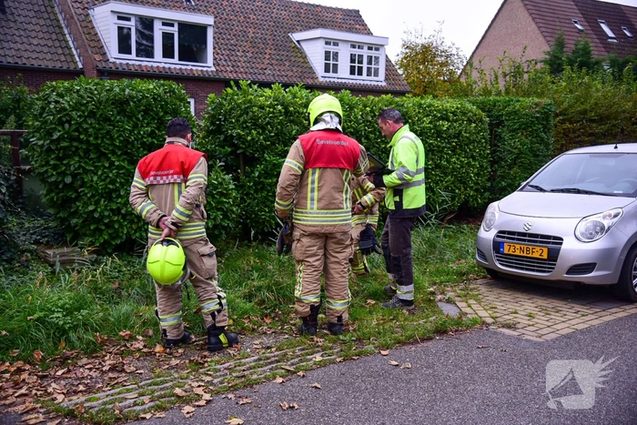 Grasmaaier raakt gasleiding tijdens het maaien