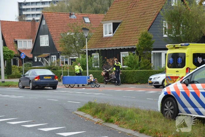 Ongeval tussen personenauto en scooter