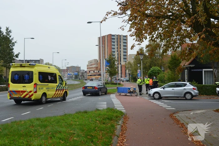 Ongeval tussen personenauto en scooter