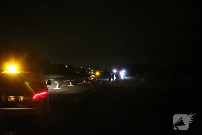 Personenauto heeft schade na aanrijding met hert