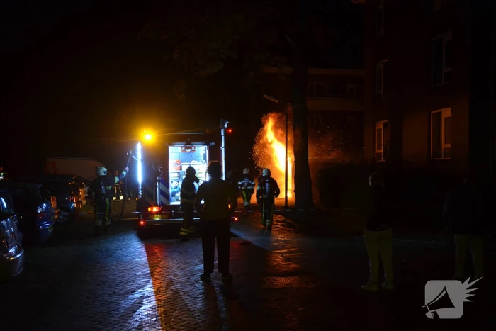 Uitslaande brand in garagebox