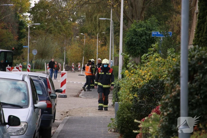 Gaslek ontstaan door graafwerkzaamheden