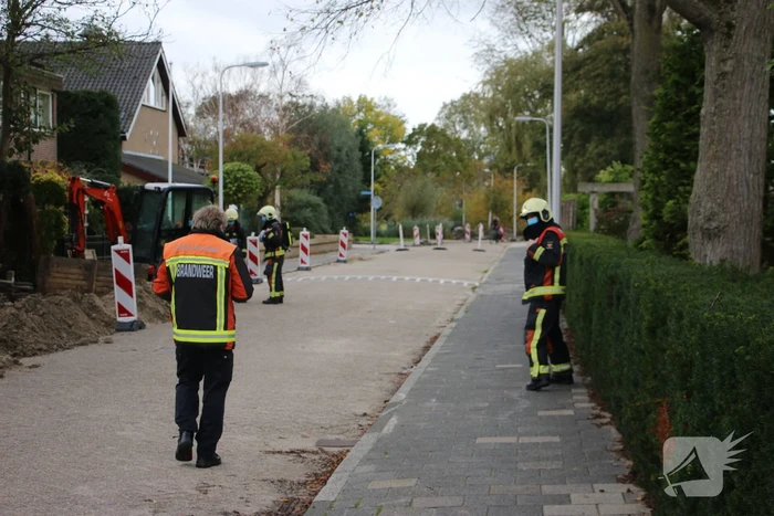 Gaslek ontstaan door graafwerkzaamheden