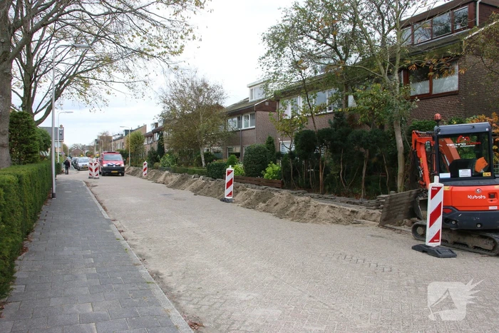 Gaslek ontstaan door graafwerkzaamheden