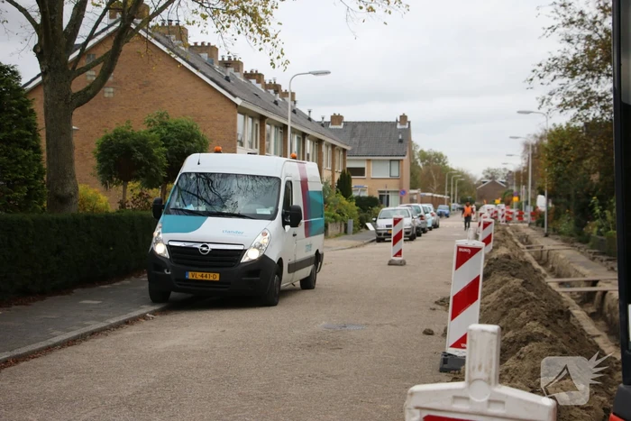 Gaslek ontstaan door graafwerkzaamheden