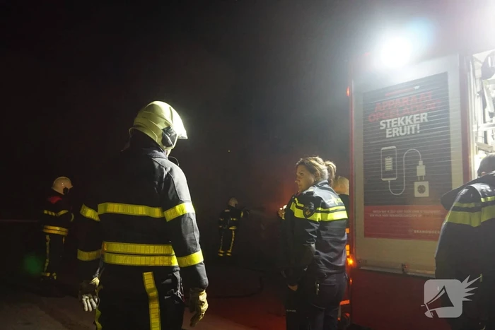 Flinke brand in bouwcontainer in nieuwbouwwijk