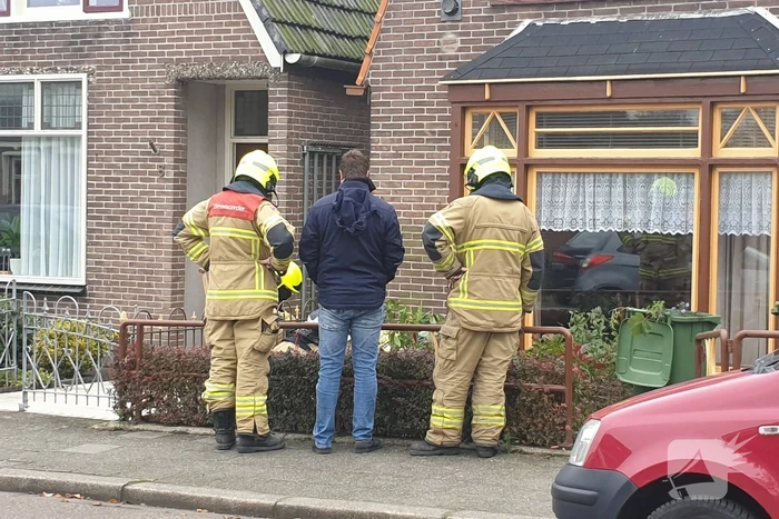 Gaslek in voortuin van woning