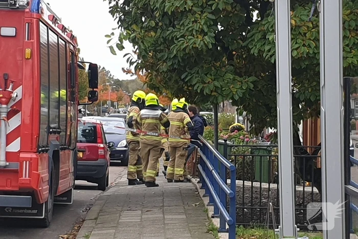 Gaslek in voortuin van woning