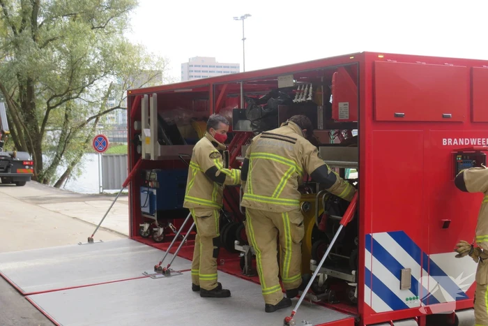 Brand op bouwplaats