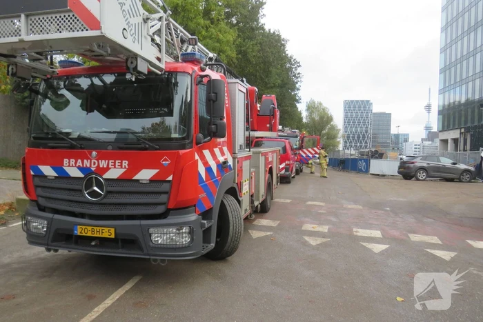 Brand op bouwplaats