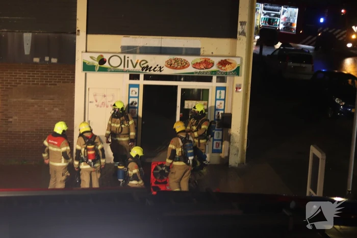 Grote brand in winkelpand