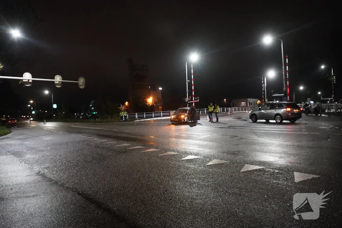 Schade aan politieauto na aanrijding