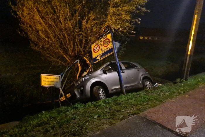 Inzittenden slaan op vlucht na crash met auto