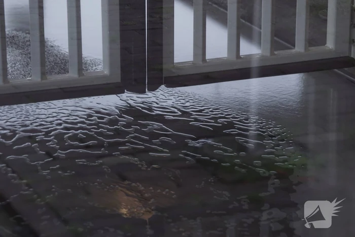 Hoogtebalk komt tegen sprinklerinstallatie met waterballet als gevolg
