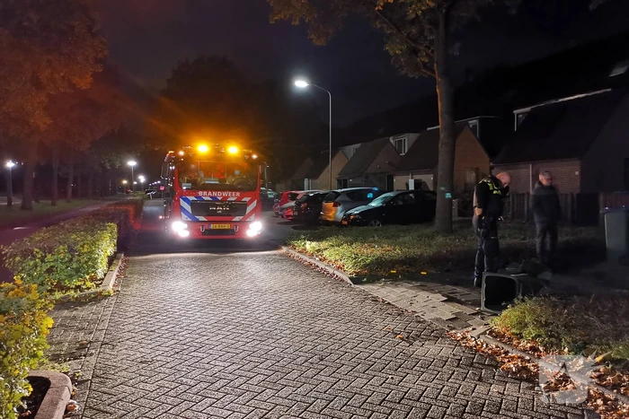 Papiercontainer verwoest door brand