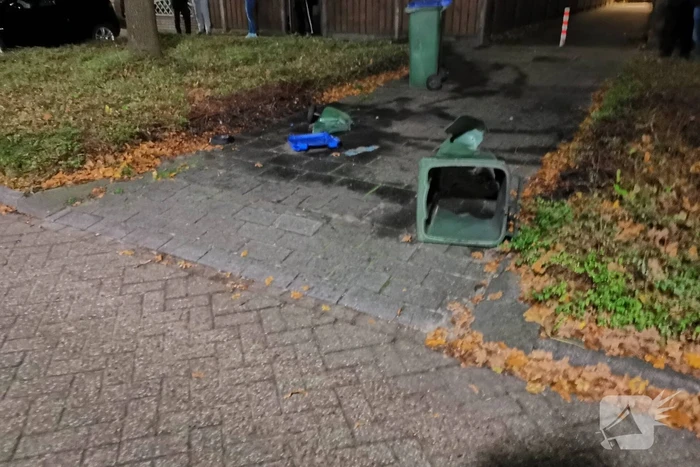 Papiercontainer verwoest door brand