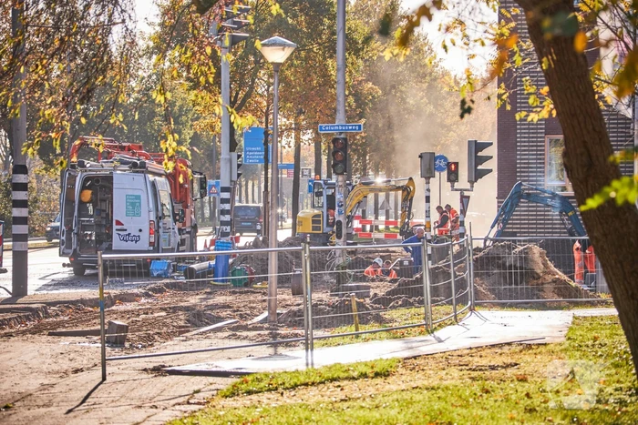 Waterleiding geraakt bij graafwerkzaamheden in Kruiskamp