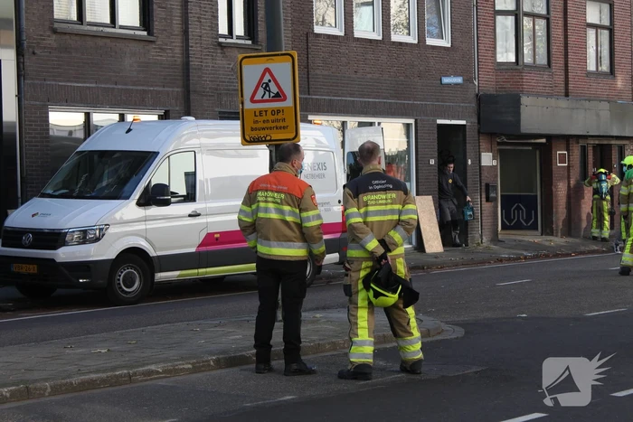 Straat volledig afgezet door gaslek