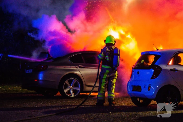 Auto verwoest door brand