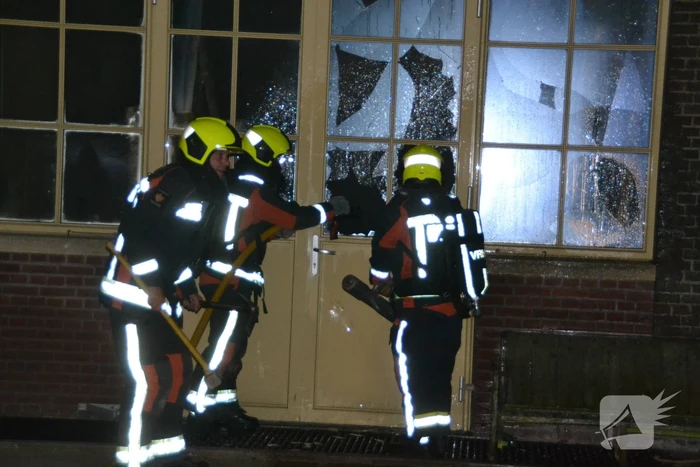 Felle brand in oud pand