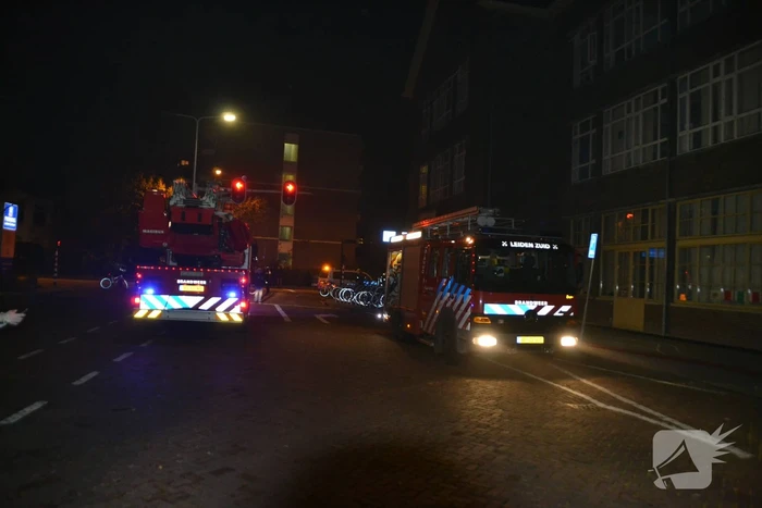 Felle brand in oud pand