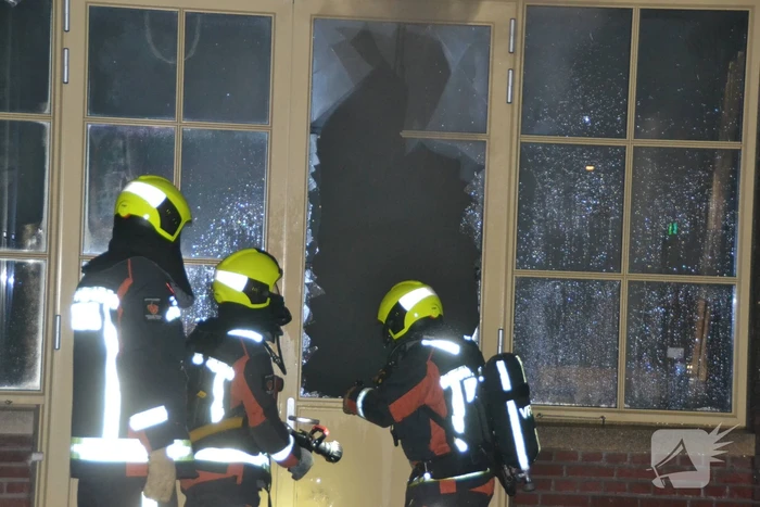 Felle brand in oud pand