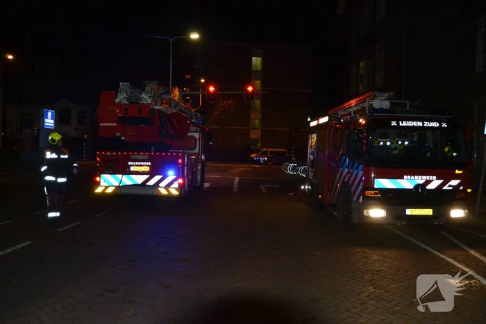 Felle brand in oud pand