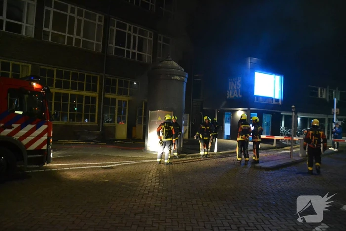 Felle brand in oud pand