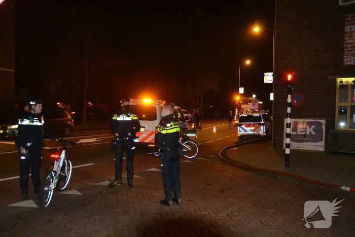 Felle brand in oud pand