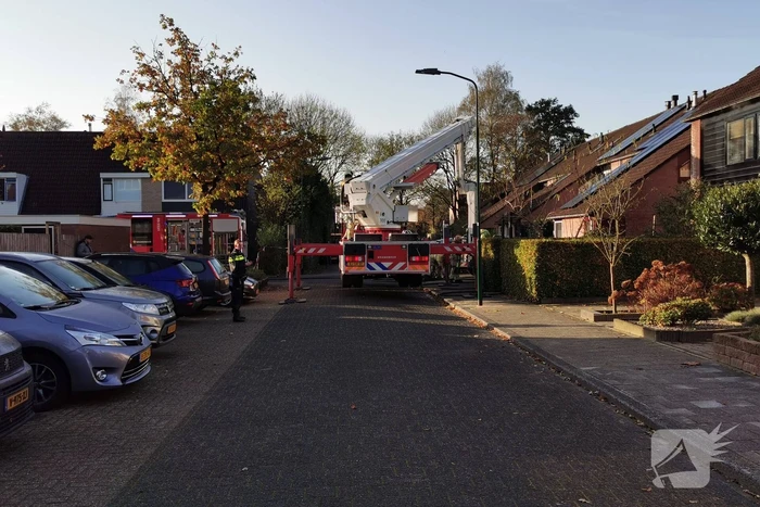 Brand in gevel van tussenwoning