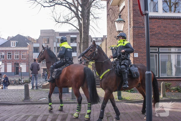 Demonstratie voor de vrijheid bij Onze Lieve Vrouwetoren