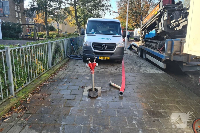 Waterleiding beschadigd door boorwerkzaamheden