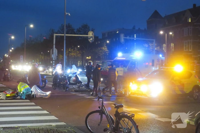 Twee gewonden bij ongeval tussen fietser en scooterrijder