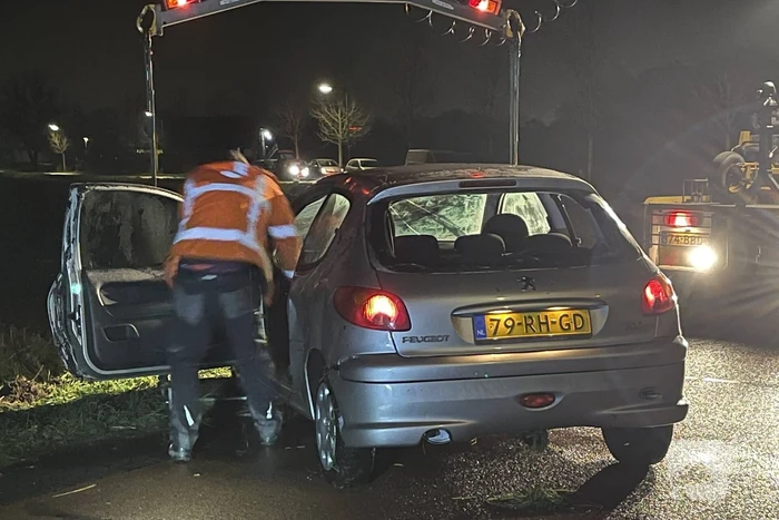 Auto vliegt uit de bocht en belandt in greppel