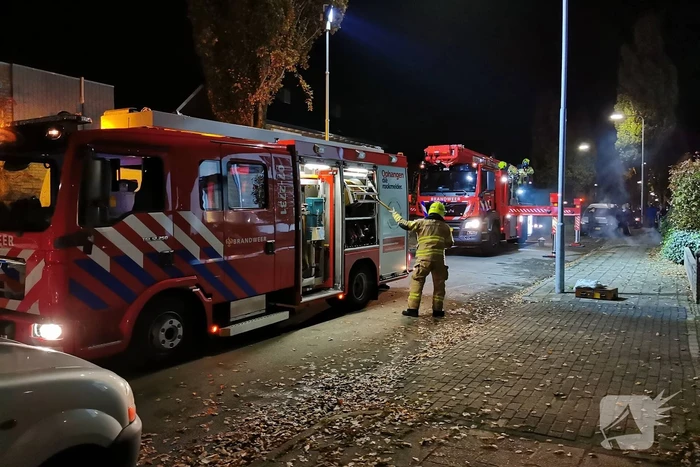 Brand in schoorsteen van woning