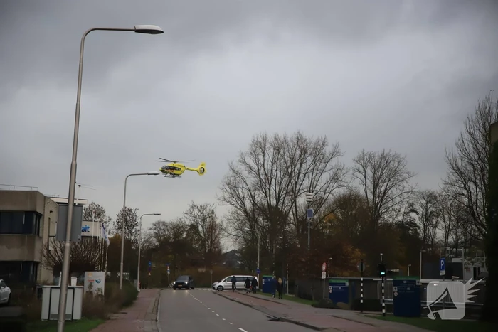 Covid-helikopter landt bij Groene Hart Ziekenhuis