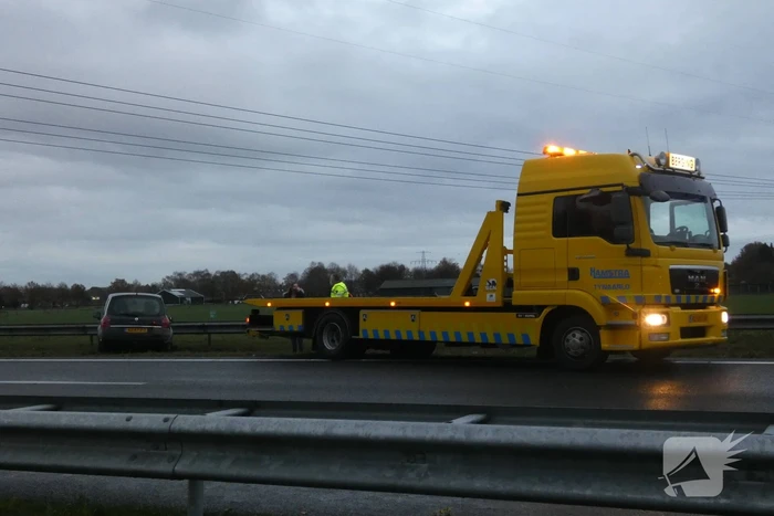 Rijstrook A28 afgesloten door ongeval