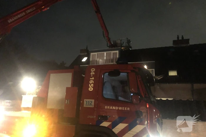 Brand in schoorsteen van woning