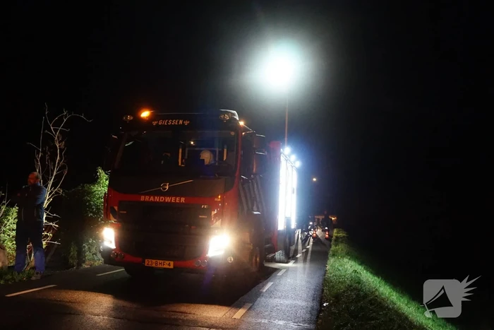 Brand in schoorsteen van woning