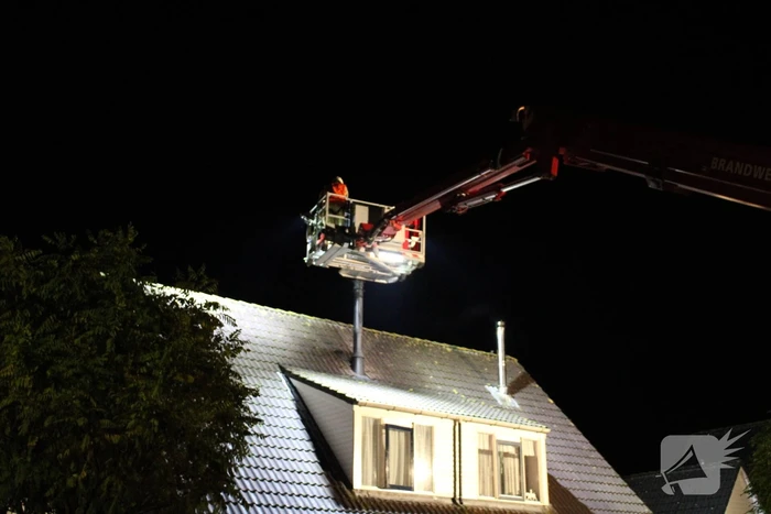 Brand ontstaan in schoorsteen van woning