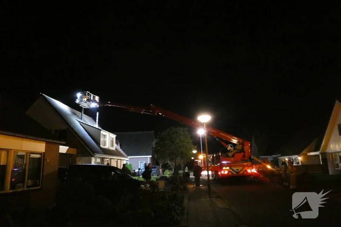 Brand ontstaan in schoorsteen van woning