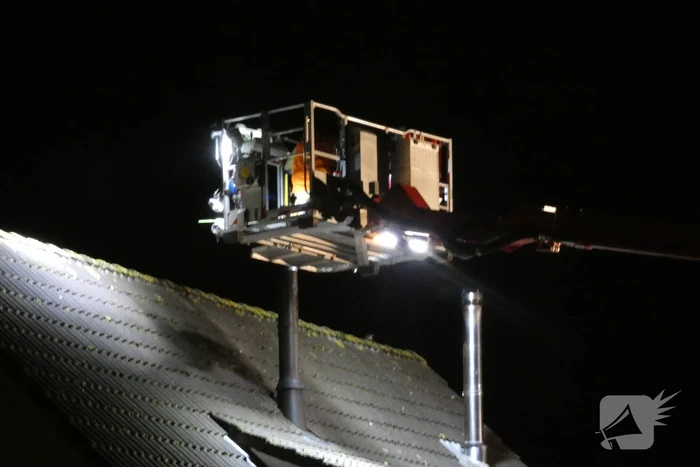 Brand ontstaan in schoorsteen van woning