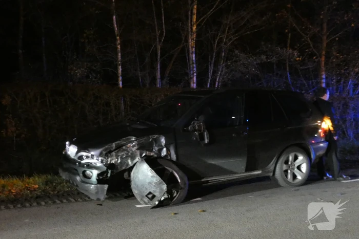Auto botst op boom