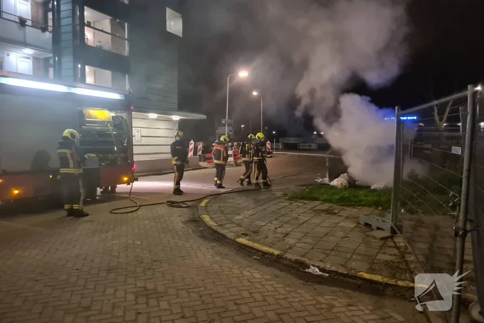 Brand in ondergrondse container