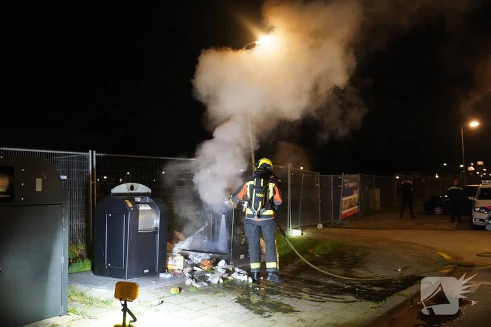Brand in ondergrondse container
